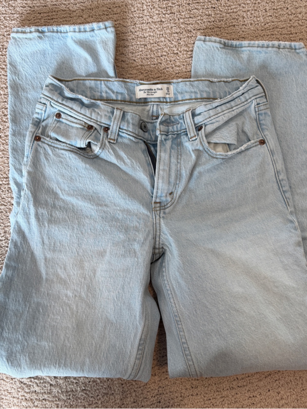 Abercrombie & Fitch Light Blue Straight Leg Jeans